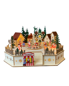Lunapark Natalizio in Legno con LED e Movimento
