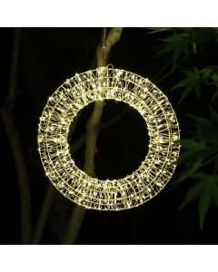 Corona 3D Champagne LED bianco caldo con flash uso esterno