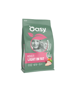 Oasy Cat Adult Light In Fat croccantini per gatti