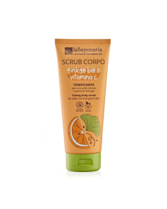 Scrub corpo tonificante Ginkgo Bio e Vitamina C 200ml La Saponaria
