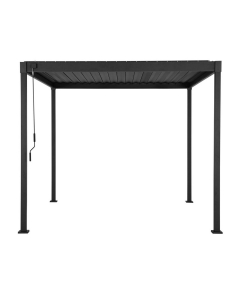 Pergola da giardino Klima in metallo antracite 3x3 m