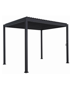 Pergola da giardino Klima in metallo antracite 3x4 m