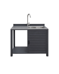 Modulo da esterno con lavello in alluminio antracite
