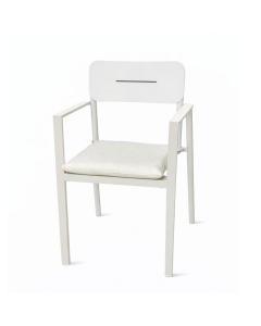 Sedia con braccioli Gemini alluminio Champagne