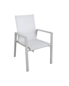 Sedia con braccioli Vision alluminio