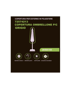 Copertura ombrellone palo centrale Grigio