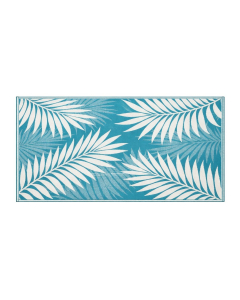 Tappeto 120x180cm foglie bianche/verdi