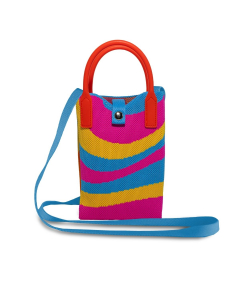 Portacellulare a maglia con motivo a onde – Multicolor Pop