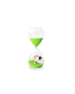 Clessidra artigianale in vetro borosilicato con scultura interna