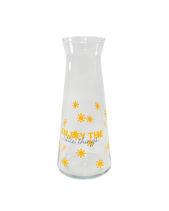 Caraffa in vetro "Enjoy the Little Things" – 1 L con grafica solare