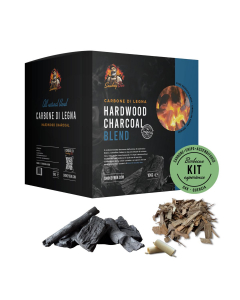 Box BBQ 10kg Carbone, Chips quercia e Accendifuoco
