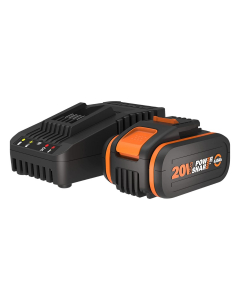 Kit Worx PowerShare 20V MAX – Batteria 4.0Ah con caricabatterie rapido