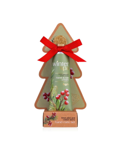 Set mani Winter Spa con crema 30 ml e lima - Pino fresco e bacche invernali