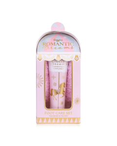 Set cura piedi Romantic Dreams con lozione 30 ml e calzini morbidi