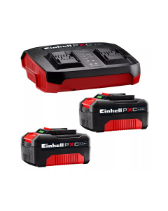 Einhell Starter Kit PXC 18 V 2x 4,0 Ah con Caricabatterie Rapido