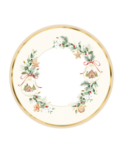 Piatti piani Christmas Cookies - 8 pezzi, 27 cm