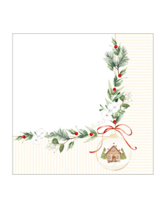 Tovaglioli 3 veli Christmas Cookies - 16 pezzi, 33 x 33 cm