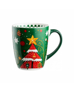 Mug natalizia Albero verde in porcellana 430 ml