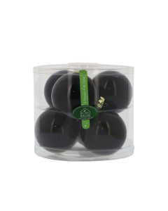 Tubo da 6 sfere in vetro nero opale da 10 cm