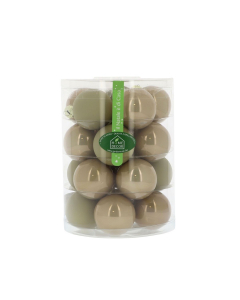 Tubo da 20 sfere in vetro grigio taupe mix da 6 cm