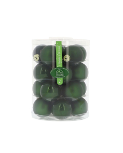 Tubo da 20 sfere in vetro verde Loden da 6 cm