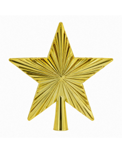 Puntale a stella in plastica 20 cm-Oro INGE