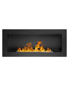 Camino a bioetanolo a parete Lucca Nero Divina Fire