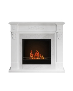 Camino a bioetanolo da terra Truman Bianco effetto marmo Divina Fire