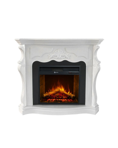 Camino elettrico Parigi legno bianco Divina Fire