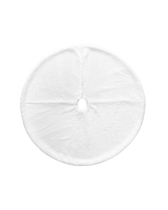 Copribase bianco in stoffa Ø90 cm per albero di Natale