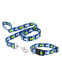 Set Osso collare + guinzaglio per cani