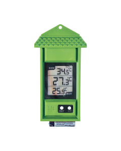 Termometro digitale verde per interni ed esterni con tettuccio