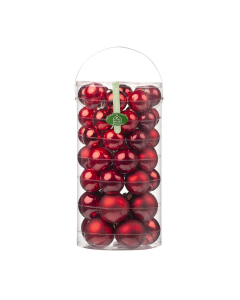 Sfere di Natale in vetro Set 48 pezzi 5/6/7 cm