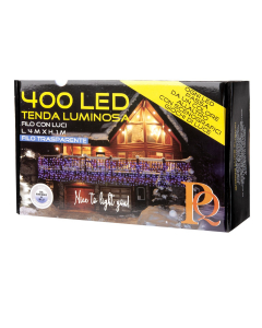 Tenda luci 400 led bianco e blu confezione