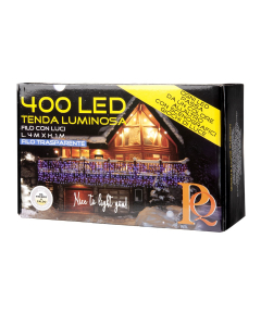 Tenda luci 400 led bianco confezione