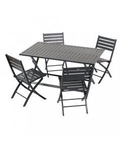 Set tavolo pieghevole e sedie da giardino winny 4 posti