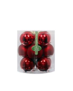 Palline natalizie di vetro sangue d'oca Inge 12pz