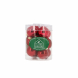 Sfere natalizie in vetro sangue d'oca Tubo 12 pz 3 cm