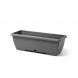 Fioriera Terrae Midi grigio fumo con sottovaso integrato Plastecnic