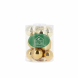 Palle di Natale in vetro color oro Tubo 12 pz 3 cm
