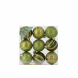 Palline natalizie ecosostenibili Mix verde 9 pz 6 cm