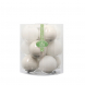 Set di palline di Natale bianche in vetro 12 pz 8 cm