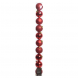 Set 10 palline di Natale in plastica assortite Rosso 6cm