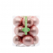 Palline di natale in vetro rosa 12 pz 10 cm