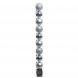 Set 10 palline di Natale in plastica assortite Argento 6 cm