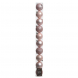 Set 10 palline di Natale in plastica assortite Rosa antico 6 cm