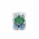 Palle natalizie in vetro Azzurro tubo 12 pz 3 cm