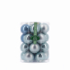 Palle di Natale in vetro Azzurro ghiaccio tubo 20 pz 6 cm