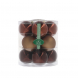 Palle di Natale in vetro Marroni tubo 12 pz 8 cm