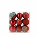 Palle di Natale in plastica mix rosso 27 pz 6 cm